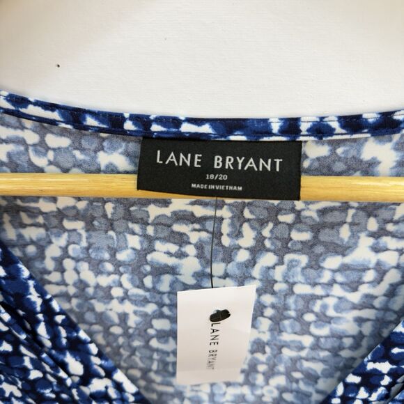 NWT Lane Bryant Women Sleeveless Midi Dress BLACK BLUE Sz Plus 18 20 - Picture 6 of 16